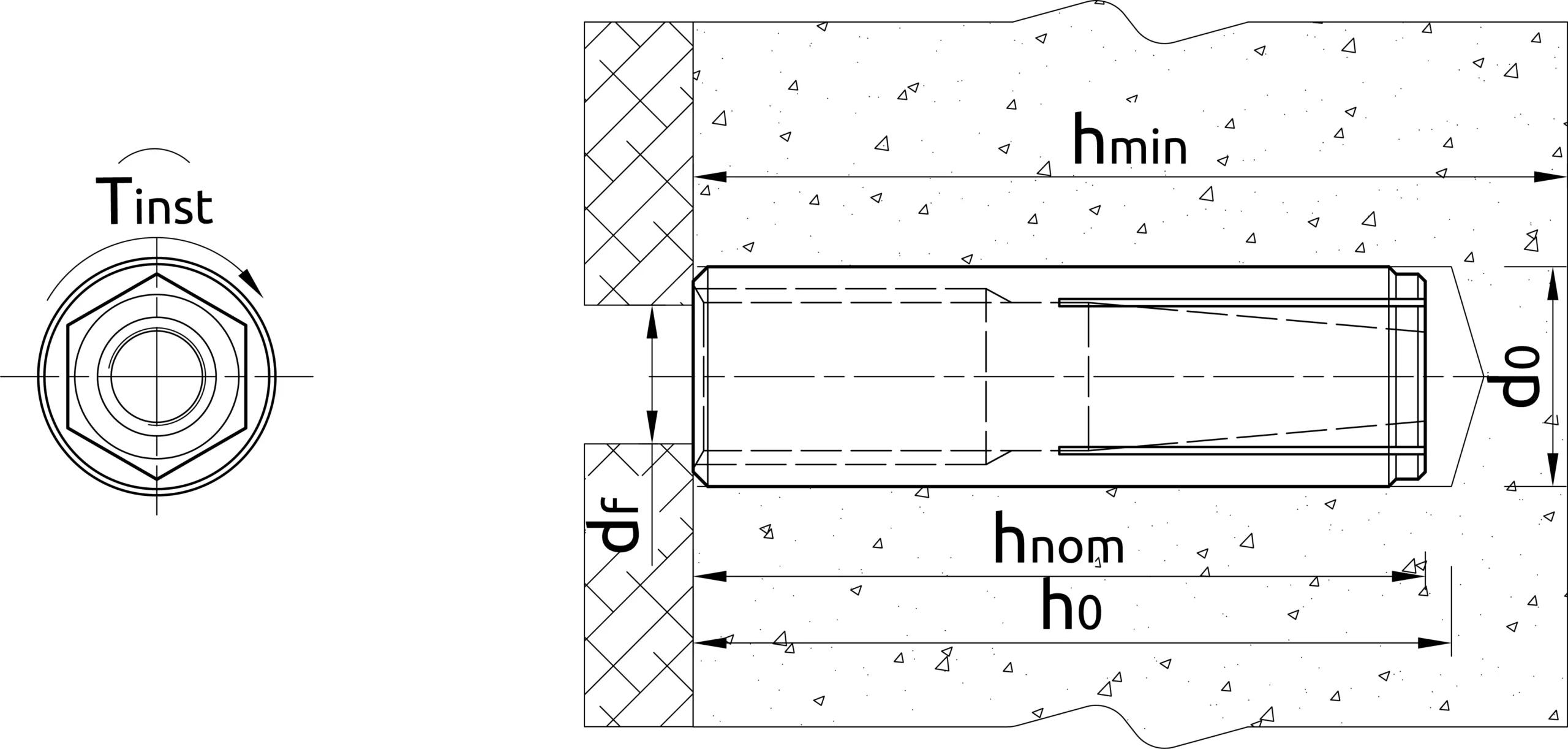 Cinkuotas įvorės inkaras su vidiniu sriegiu ir flanšu R-DCL M16 × 65 mm – kartoninė dėžė – 25 vnt. - Image 7