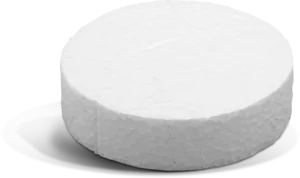 KES 63 × 20 mm polistireninis kamštis, baltas – kartoninė dėžė – 250 vnt.