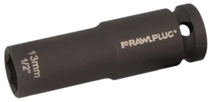 13 mm 1/2' Cr-Mo smūginis lizdas ilgas 78 mm – plastikinė pakabinama pakuotė – 1 vnt.