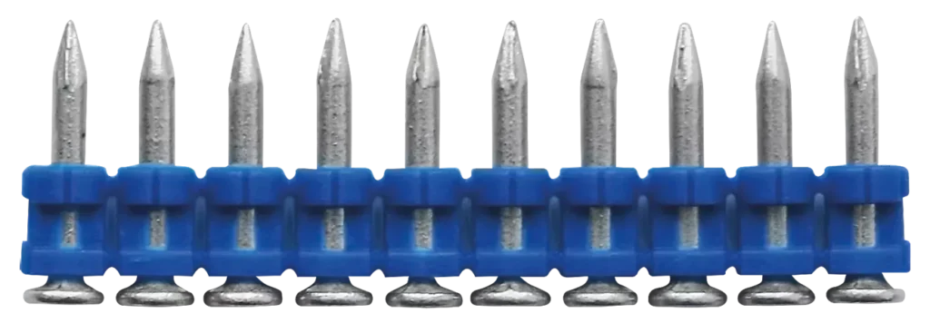 Betoninės vinys 38 mm, skirtas SC40II + 1 dujoms – plastikinė dėžutė – 500 vnt.