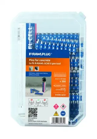 Vinys plienui ir betonui 15 mm, skirtas SC40II + 1 dujoms – plastikinė dėžutė – 500 vnt. - Image 2