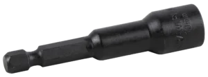 10 mm HEX rankena 1/4" Cr-Mo smūginis lizdas ilgas 65 mm – plastikinė dėžutė – 3 vnt.