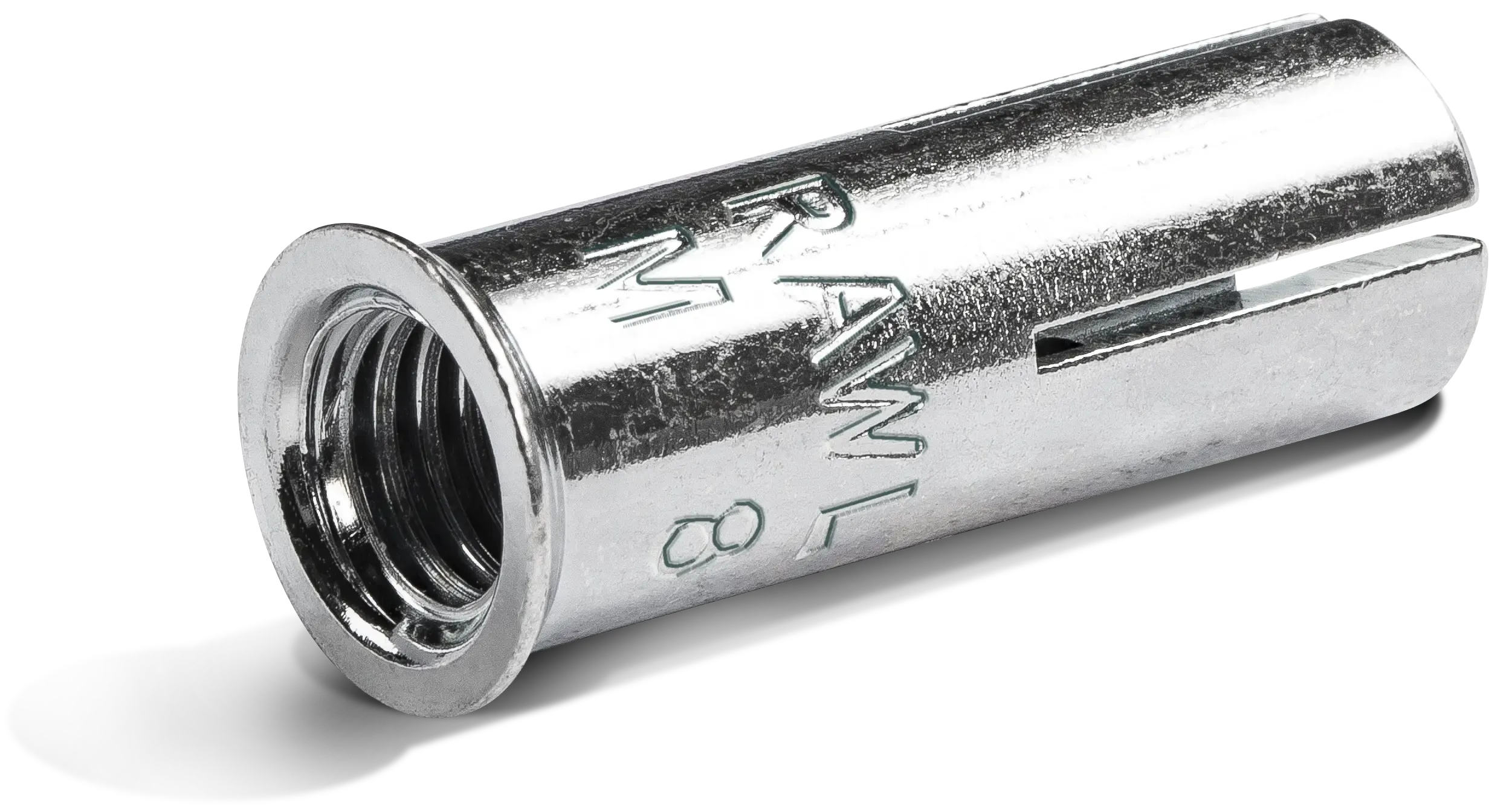 Cinkuotas įvorės inkaras su vidiniu sriegiu ir flanšu R-DCL M16 × 65 mm – kartoninė dėžė – 25 vnt.