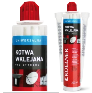Universalus poliesterio cheminis inkaras KEM-PSF standartas, Koelner – plastikinė kasetė – 175 ml