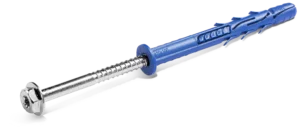 R-FF1 nailono rėmo tvirtinimas 10 × 80 mm, su šešiabriauniais varžtais, A4 nerūdijantis plienas – kartoninė dėžė – 50 vnt.
