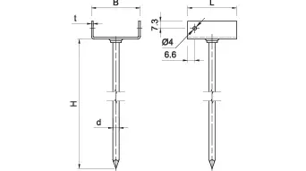 Atrama stogo grebėstams 50 × 55 × 1,5/7,0 × 210 mm – vienetinė pakuotė – 1 vnt. - Image 7