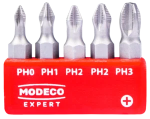 25 mm antgalių rinkinys PH0 PH1 PH2 PH3 – lizdinė pakuotė – 5 elementų
