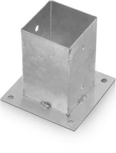 Stulpelio laikiklis prisukimui su kojele D-TB 101 × 101 × 120 mm – etiketė – 1 vnt.