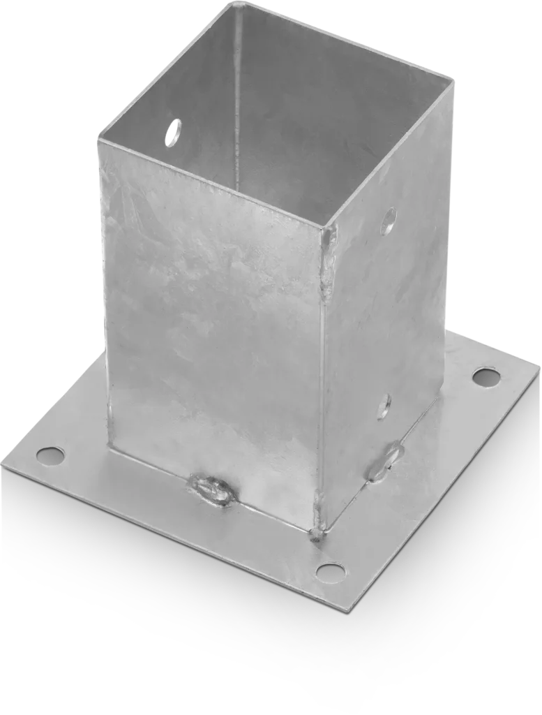 Stulpelio laikiklis prisukimui su kojele D-TB 121 × 121 × 160 mm – etiketė – 1 vnt.
