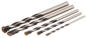 4-10 mm betono grąžtų komplektas – plastikinė dėžutė – 5 elementų