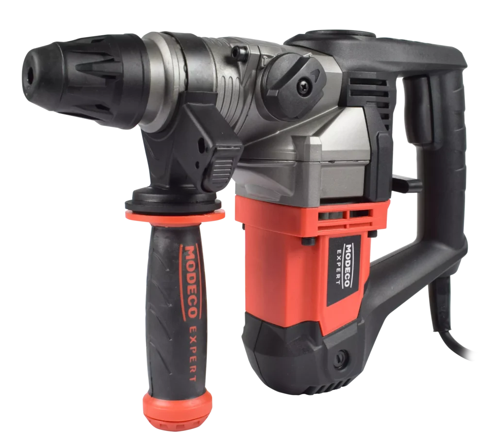 Perforuotas gręžtuvas SDS plus 900 W priedų dėklas – plastikinis lagaminėlis – 1 vnt.
