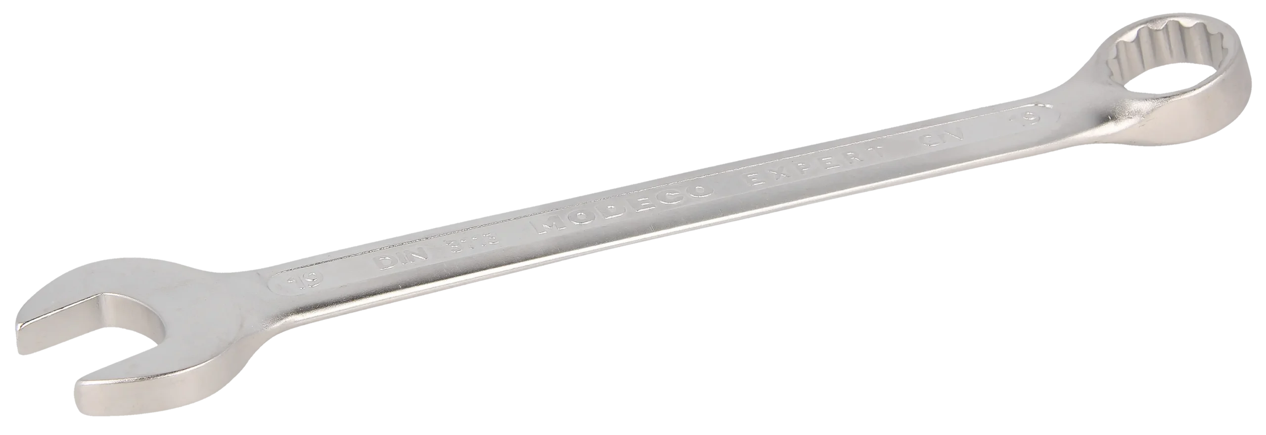 Kombinuotasis veržliaraktis 19 mm Cr-V satinas – plastikinė pakabinama pakuotė – 1 vnt.