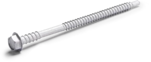 Dvigubas sriegis savaime gręžiamas plieno varžtas su šešiakampe galvute R-WB 4,8 × 80 mm, antikorozine danga 15 Kesternich ciklai – kartoninė dėžė – 100 vnt.