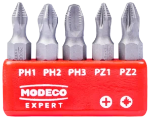 25 mm antgalių rinkinys PH1 PH2 PH3 PZ1 PZ2 – lizdinė pakuotė – 5 elementų