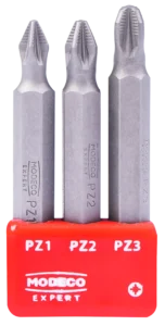 50 mm antgalių rinkinys PZ1 PZ2 PZ3 – lizdinė pakuotė – 3 elementų