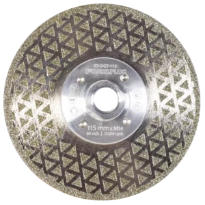 Deimantinis šlifavimo diskas keramikai ir keramikai šlifuoti 115 mm M14 – kartoninė dėžė – 1 vnt.