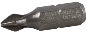 Phillips smūginiai antgaliai PH1, 25 mm – plastikinė dėžutė – 20 vnt.