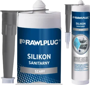 Pilkas sanitarinis silikonas – plastikinė kasetė – 300 ml