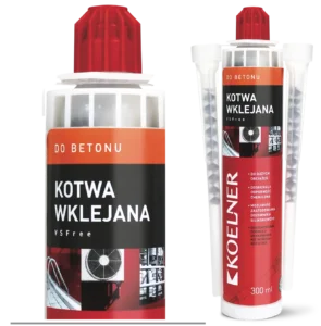 Vinilo esterio cheminis inkaras betoniniams pagrindams KEM-VSF, Koelner – plastikinė kasetė – 300 ml