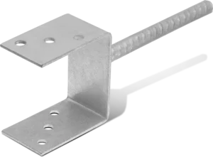 U formos kolonos atrama betonavimui 101 × 120 × 100 × 4 mm – etiketė – 1 vnt.