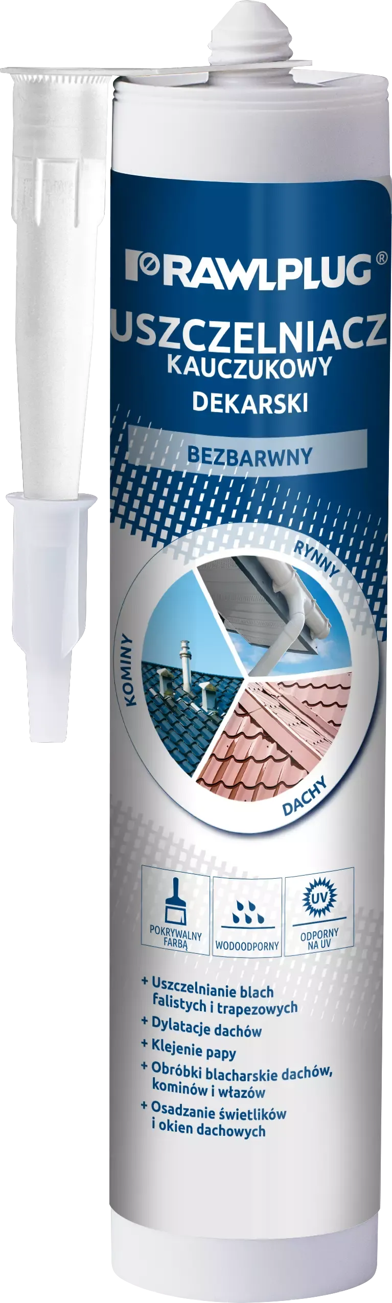 Stogo dangos guminis sandariklis R-SL-DEK bespalvis – plastikinė kasetė – 300 ml - Image 2