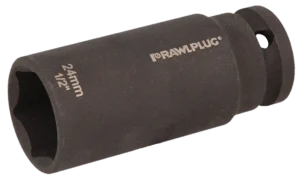 24 mm 1/2' Cr-Mo smūginis lizdas ilgas 78 mm – plastikinė pakabinama pakuotė – 1 vnt.
