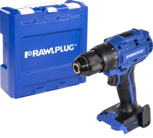 18 V RawlDRIVER 70Nm Akumuliatorinis gręžtuvas, komplektas su RawlCASE, be baterijų ir RawlCHARGER – plastikinis lagaminėlis – 1 vnt.