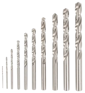 Metalo grąžtų rinkinys HSS 1-10 mm – plastikinė dėžutė – 10 elementų