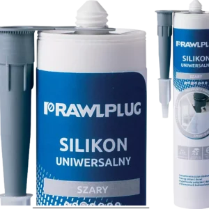 Universalus pilkas silikonas – plastikinė kasetė – 300 ml