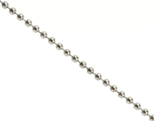 Karoliukų grandinėlė, 3,2 mm sidabrinė – ritė – 25 m