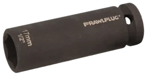 17 mm 1/2' Cr-Mo smūginis lizdas ilgas 78 mm – plastikinė pakabinama pakuotė – 1 vnt.