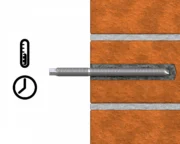 R-STUDS srieginis strypas M20 × 260 mm, šešiakampė galvutė, 5.8 klasė – kartoninė dėžė – 10 vnt. techninis brėžinys