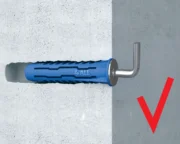 4ALL Universalus kaištis 10 × 50 mm su kampiniu kabliu – plastikinis maišelis – 2 vnt. techninis brėžinys
