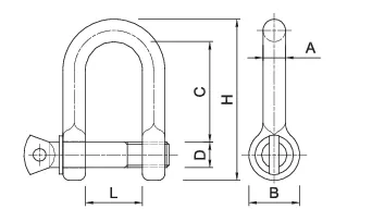 Pančiai 8,0 × 17 mm – vienetinė pakuotė – 1 vnt. techninis brėžinys
